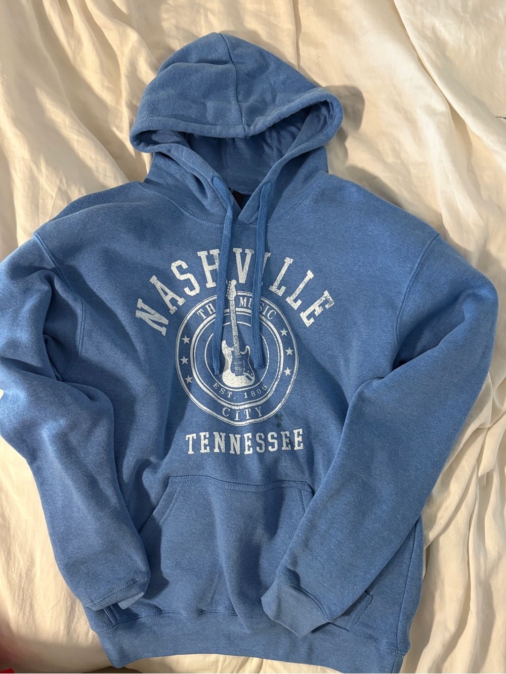 Nashville Tennessee Graphic Blue Pullover Hoodie